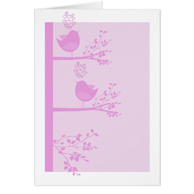 Love birds Alla hjärtans dagskort OBS Kort (Framsidan)