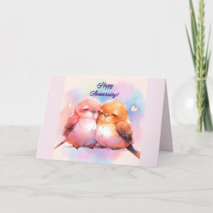 LOVE BIRDS ANNIVERSARKORT TACK KORT