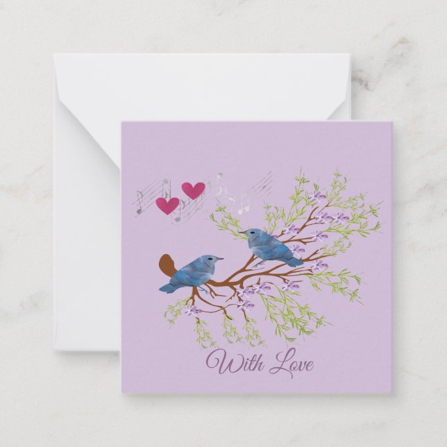 Love birds anteckningskort (Framsida)