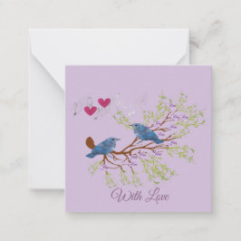 Love birds anteckningskort
