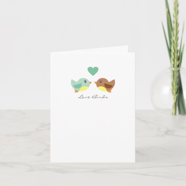 Love birds-anteckningskort kort (Framsida)