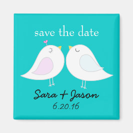 Love birds Aqua Spara datum magneter
