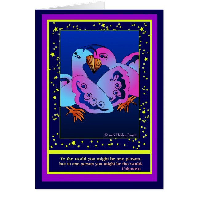 Love birds av Debbie Jensen Hälsningskort (Framsidan)