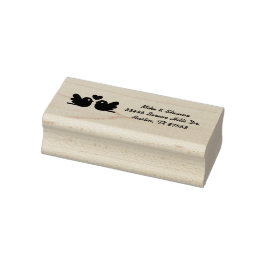 Love birds Bröllop Adress Rubber Frimärke Stämpel