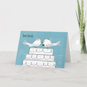 Love birds Bröllop Bride and Groom Grattis Kort