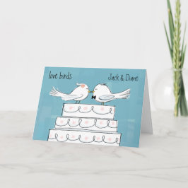 Love birds Bröllop Bride and Groom Grattis Kort