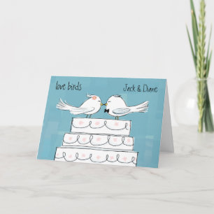 Love birds Bröllop Bride and Groom Grattis Kort