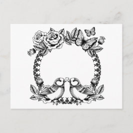 Love birds Bröllop Inbjudan Vykort