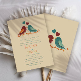 Love birds Bröllop Inbjudningar