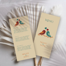 Love birds Bröllop Meny