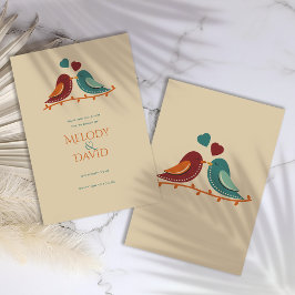 Love birds Bröllop Spara Datumet