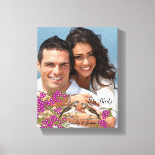 Love birds din fotoarbetsyta med omformad arbetsyt canvastryck