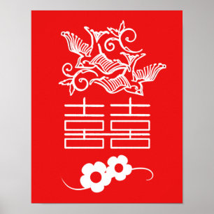 Love birds - Dubblans lycka - Feng Shui Wall Art Poster