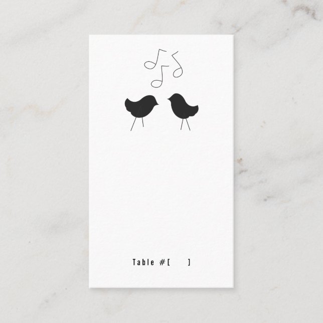 Love birds-eskorteringskort placeringskort (Framsida)