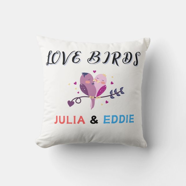 Love birds-fyllning kudde (Framsida)