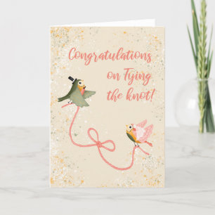 Love birds Grattis Bröllop-kort Kort