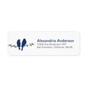 Love birds Gren Returetiketter (flottan) Returadress Etikett