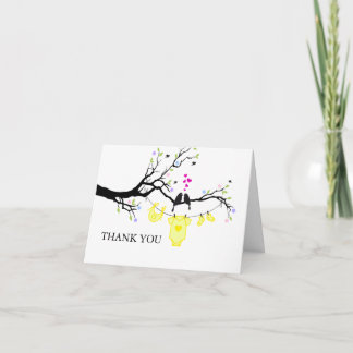 Love birds | Gult - tackkort