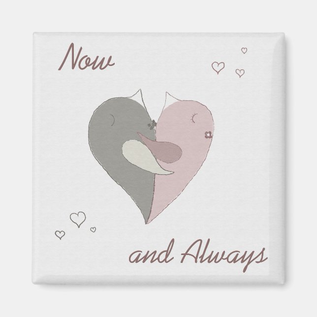 Love birds Heart Magnet (Framsidan)