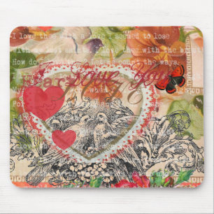 Love birds Heart Red Art Collage Musmatta