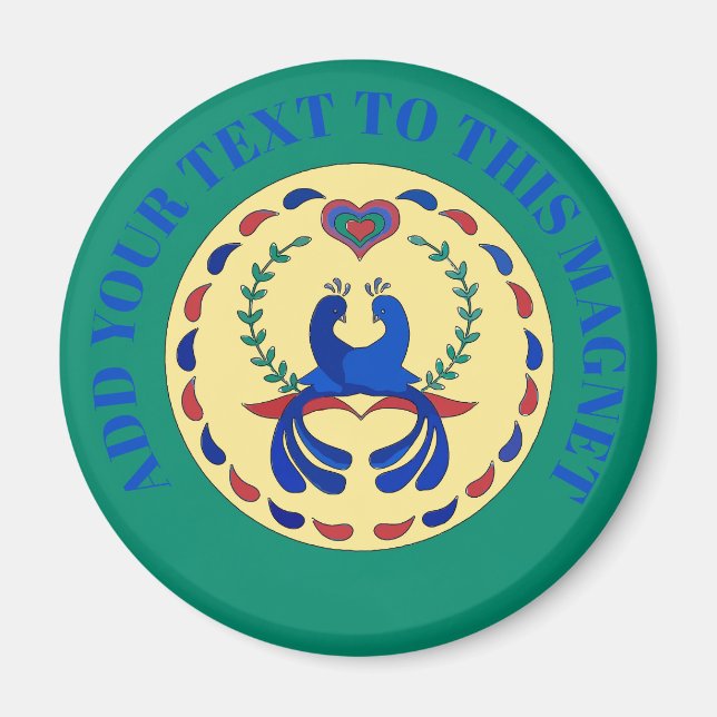 Love birds Hex Sign Dutch Magnet (Framsidan)