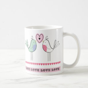 love birds kaffemugg
