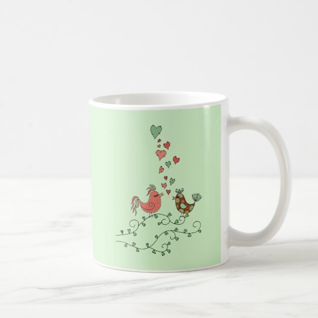 Love birds kaffemugg (Höger)