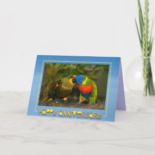 Love birds-kort för årsdag kort
