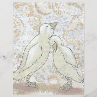 Love birds letterhead perfekt par romantik konst