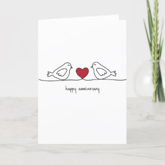 Love birds Lycklig-årskort Tack Kort