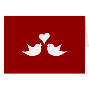 Love birds med hjärta som gifta sig Enagement Hälsningskort