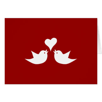 Love birds med hjärta som gifta sig Enagement Hälsningskort