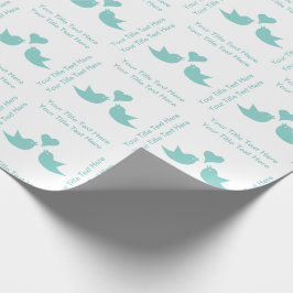 Love birds med hjärtapersonligt bröllpgåvan presentpapper