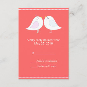 Love birds med Red Background OSA kort