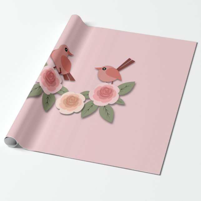 love birds och Ro Presentpapper (Utrullad)