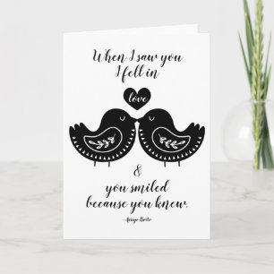 Love birds och romsk citat kort