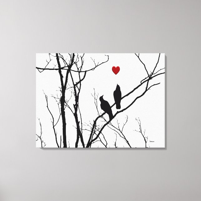 Love birds på Canvas (Framsida)