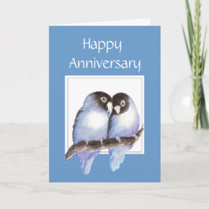 Love birds på nyårsdagen kort