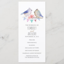 love birds par bröllopsprogram program