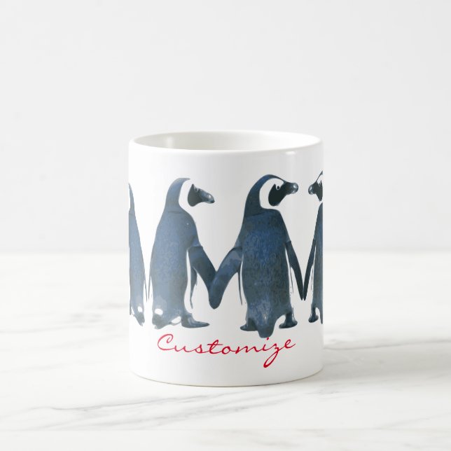 Love birds Penguin lite Thunder_Cove Kaffemugg (Center)