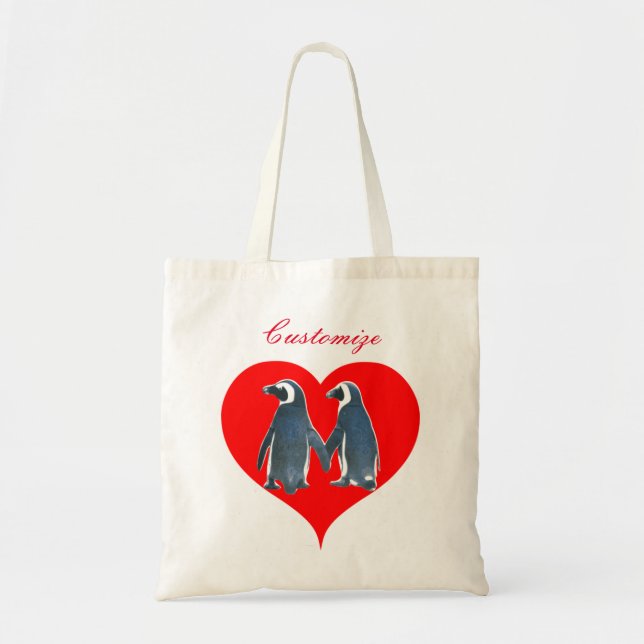 Love birds Penguin par hearts thunder_Cove Tygkasse (Framsidan)