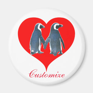 Love birds Penguin par Red Heart Thunder_Cove Magnet
