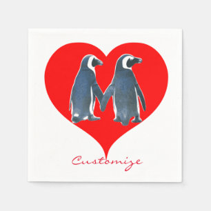Love birds Penguin par Red Heart Thunder_Cove Pappersservett