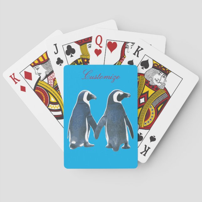 Love birds Penguin par Thunder_Cove Casinokort (Baksidan)