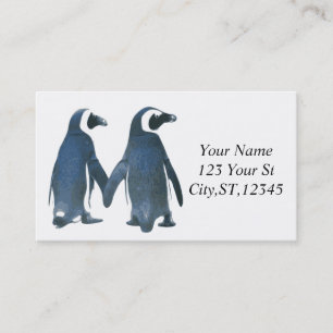 Love birds Penguin par Thunder_Cove Visitkort
