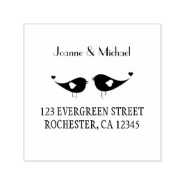 Love birds personligt bröllp selfining frimärke självfärgande stämpel