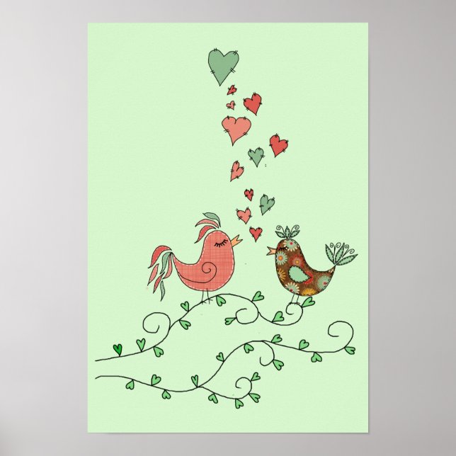 Love birds poster (Framsidan)