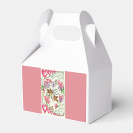 Love birds Rosa Vintage Valentine Party favors Box Presentaskar