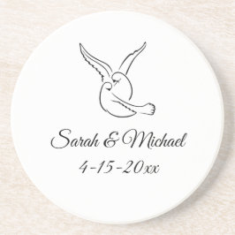 Love Birds Sandstone Coaster Underlägg