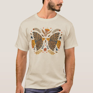 Love birds Scandinavian Folk Art T-Shirt